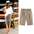 thumbnail image 2 of Top and Shorts Sets for Women, Womens Elastic Waist Printing Drawstring Shorts, 2 of 3