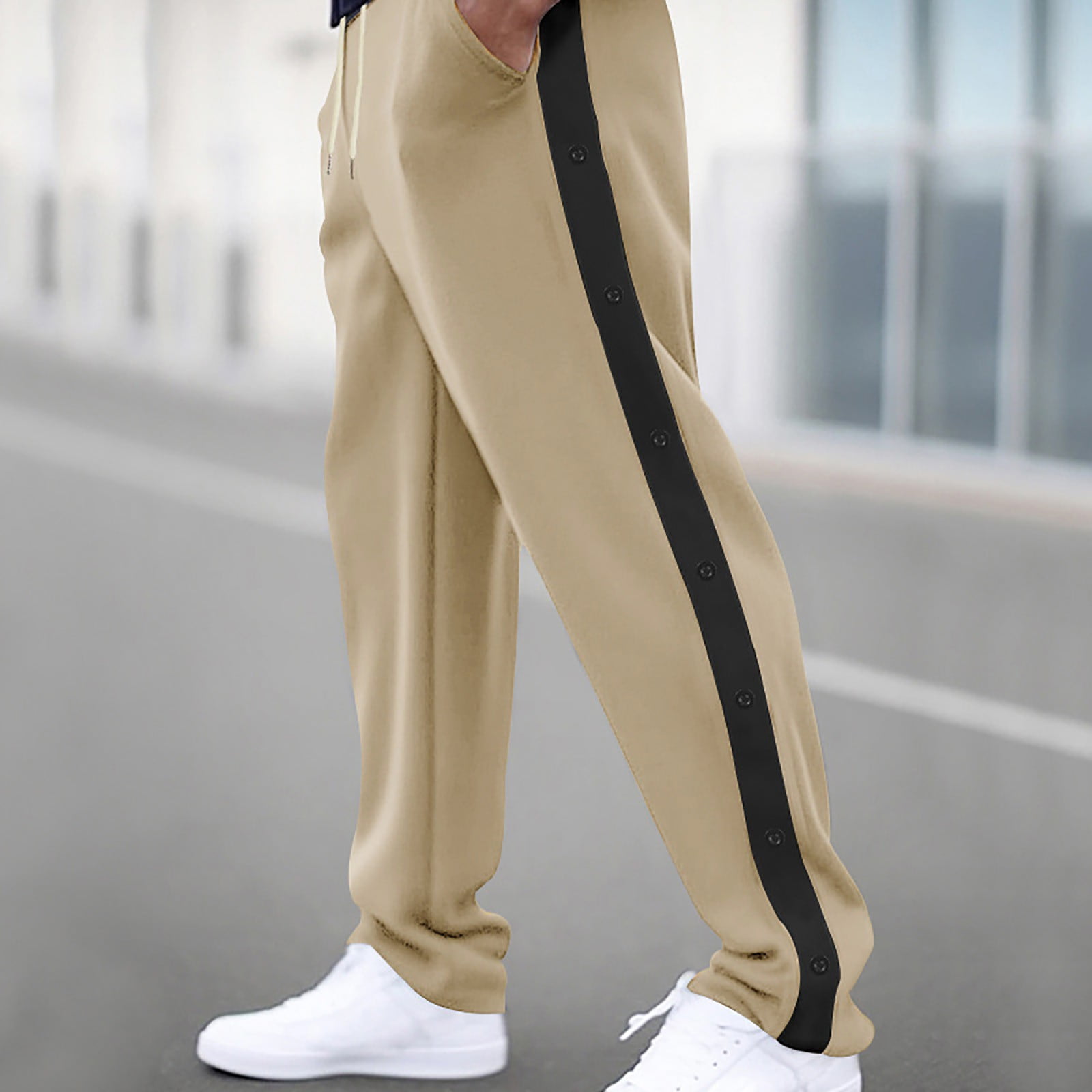 Wyobmus Men's Knitting Cotton Pants Casual Hanging Color