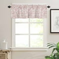 thumbnail image 2 of Farmhouse Pink Kitchen Valances for Windows 60x18 Inch Kitchen Curtains Valances Rod Pocket Vintage Flower Leaf Botanical Plant Bathroom Window Valances for Window Treatment Decor, 2 of 6