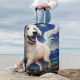 thumbnail image 3 of Lsque Vintage Starry Sky Puppy Printed Luggage Cover, Travel Luggage Protector,Scratch and Dirt Resistant, Fits 18-32 Inch Luggage - Small, 3 of 9
