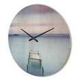 thumbnail image 3 of Designart 'Bright Purple Sky Over Lake' Modern Wood Wall Clock, 3 of 5
