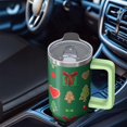 thumbnail image 5 of Cute 30oz Xmas Cup with Handle and Straw, Snowflakes Stainless Steel Insulated Tumbler Holiday Gifts, 5 of 5