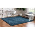 thumbnail image 2 of Unique Loom 3145913 8 x 8 ft. Davos Shag Square Rug, Marine Blue, 2 of 2