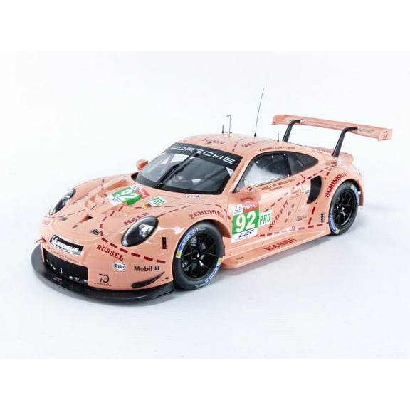 Ixo 2018 Porsche 911 991.2 GT3 RSR Team Porsche GT No 92 Pro Pink Pig Tribute Le Mans 1:18