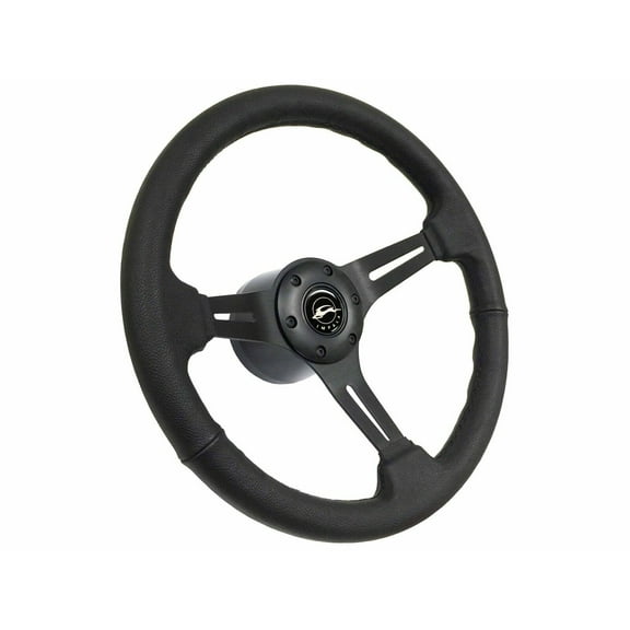 1958-1963, 1968-68 Impala; VSW 6 Bolt Genuine Leather Steering Wheel Black Kit