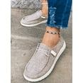 thumbnail image 5 of Women‘s Gray Fashionable Solid Color Slip-on Sneakers With Front Tie For Casual Wear, 5 of 7