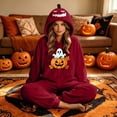 thumbnail image 4 of Unisex Couples Halloween Jumpsuit Costume Matching Loungewear Sleepwear Cosplay Outfit For Party Dress Up Home Lounge Night Events Photo Sessions Seasonal Gatherings And Holiday Wear, 4 of 7