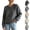 Dark Gray Cardigan, variant on Fuzz Cardigan for Women Oversized Crew Neck Knit Jackest with Button Front Casual Long Sleeve Sweater Jacket Dark Gray S