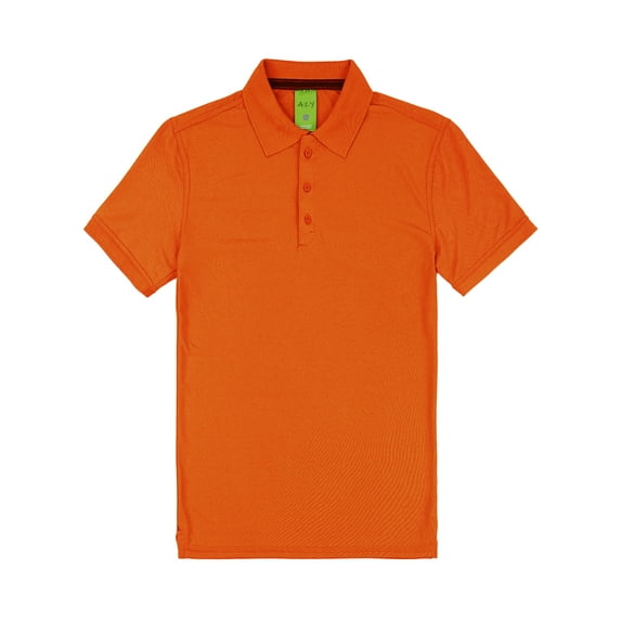 A2Y Men's Soft Quick Dry Durable Golf Short Sleeve Polo Shirts Orange 2XL