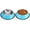 Blue, variant on 2 Pack Stainless Steel Dog Bowls, Food and Water Bowls Anti Skid Stackable Pet Puppy Dishes for Small, Medium and Large Dogs