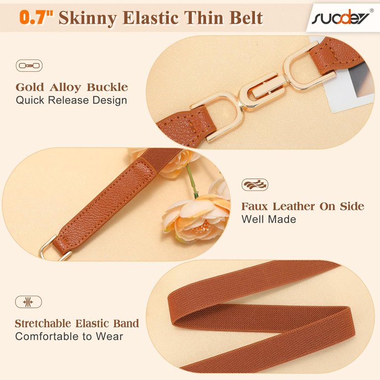 Women Thin Elastic Belt Fashion Skinny Stretch Ladies Waist 