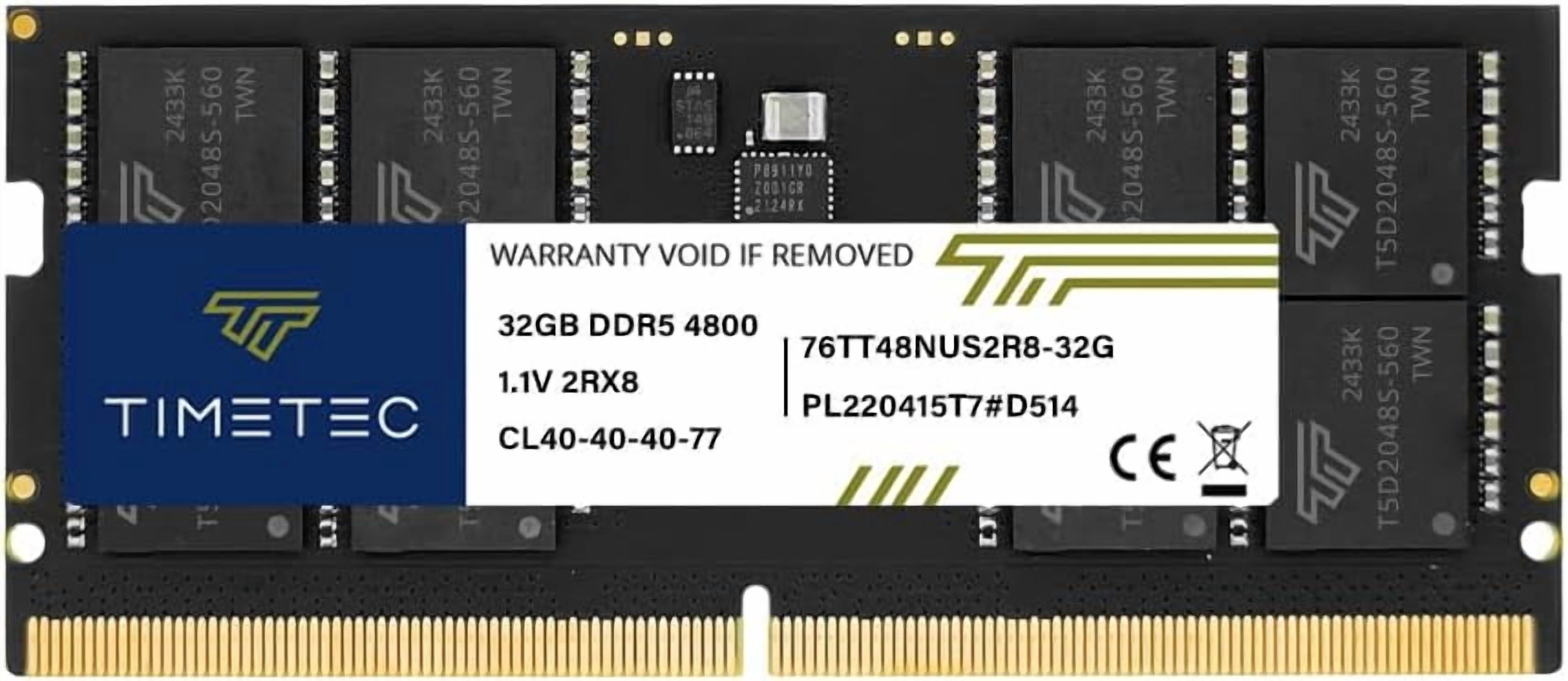 Micron 16GB DDR5-6400 (PC5-6400B) 262-Pin 1Rx8 CSODIMM / SODIMM