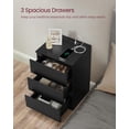 thumbnail image 4 of VASAGLE Modern Nightstand with Charging Station and Ample Storage - Sleek Design, Sturdy Construction, and Easy Assembly for Bedroom Convenience, 4 of 5
