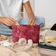 thumbnail image 6 of Picia Abstract Red Marble Printed Cosmetic Bags for Women Makeup Bag Large Capacity Purse Travel Toiletry Zipper Storage Pouch Make up Brushes Organizer for Gifts, 6 of 6