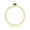 thumbnail image 2 of ANGARA Natural Classic Solitaire Oval Blue Sapphire Promise Ring in 14K Yellow Gold for Women (Size-6x4mm) | September Birthstone, Anniversary, Jewelry Gift for Women | Natural Blue Sapphire Ring, 2 of 9