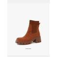 thumbnail image 3 of Yazi Women's Chelsea Platform Ankle Boots Elastic Chunky Heel Lug Sole Booties, 3 of 14