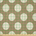 thumbnail image 2 of Ambesonne Tan Fabric by the Yard Microfiber, Big Polka Dots Grungy Old, 2 Yards, Tan Cream, 2 of 2