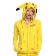 New Women's Jacket Cartoon Pikachu Loose Cardigan Hooded Long-Sleeved Sweater