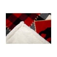 thumbnail image 3 of Manta Carstens, oso leñador, sherpa rojo a cuadros, 137 cm x 173 cm, 3 of 4