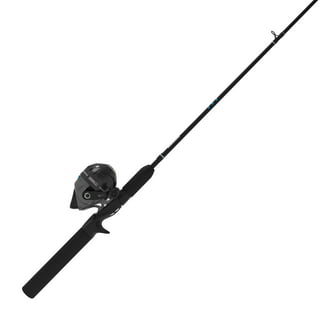  Quantum Throttle II Spinning Reel and Fishing Rod Combo,  6-Foot 6-Inch 1-Piece IM8 Graphite Fishing Pole, Split ComfortGrip Handle,  Medium Power, Size 20 Reel, Silver/Red : Sports & Outdoors