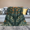 thumbnail image 2 of Autua Trees Flowers Bird Warm Lightweight Fleece Throw Blanket 40x50in, 2 of 6
