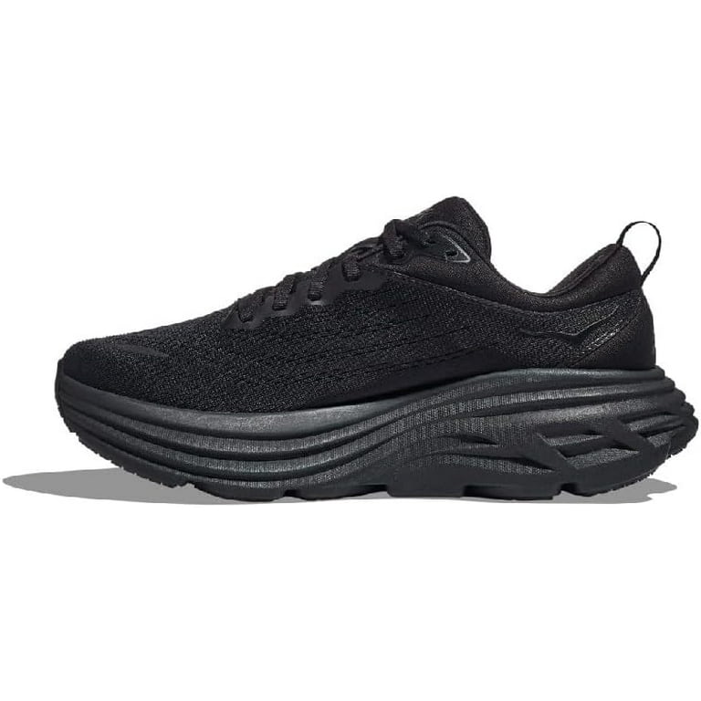 Hoka Men's Bondi 8 Sneaker, Black, 9.5, Lightweight Foam