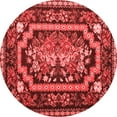 thumbnail image 1 of Ahgly Company Indoor Round Medallion Red French Area Rugs, 7' Round, 1 of 4