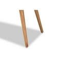 thumbnail image 5 of Baxton Studio Banner Mid-Century Modern Light Brown Fabric Upholstered and Oak Brown Finished Wood Accent Bench, 5 of 7