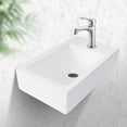 thumbnail image 3 of Modern Bathroom Vanity 18x10 Inch White Ceramic Rectangle Wall Mount Bathroom Sink with Single Faucet Hole,Wooden Bathroom Vanity, 3 of 7