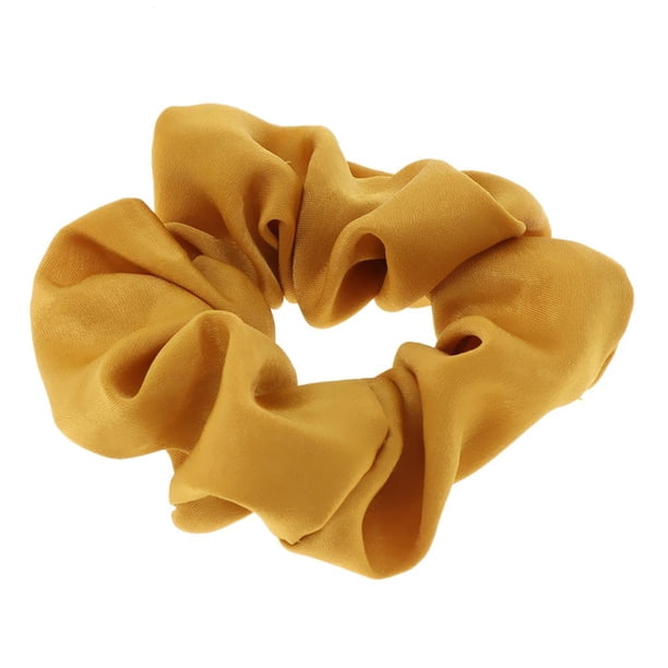 Zos de pelo Macarena de seda Elástico suave amarillo
