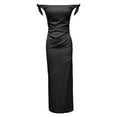 thumbnail image 6 of Women's Elegant Off Shoulder Bodycon Long Dress For Party Evening Gown Sexy Bandage Tight Midi Dress With Side Slit, 6 of 6