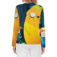 thumbnail image 2 of Adventure Time Women's Pajama Top 3D Digital Print Sleepwear Trendy Crewneck Pullovers Long Sleeve Shirts M, 2 of 8