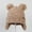 Khaki, variant on Little Girl Winter Hat Knit Winter Beanie Hats with Double Pom Ear Flaps Cap Warm Ski Cap for Boys
