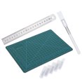 thumbnail image 5 of Kit de almohadilla de corte de papel A5, tapete, tablero de cuchilla para manualidades de costura, sellos grabados, suministros de arte, 5 of 5