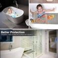 thumbnail image 3 of Bath Mat Non Slip, Anti-Bacterial Bathtub Shower Safety Anti Mould Mats, 200 Strong Suction Cups and Drain Holes, 100 x 40 cm Extra Long Mildew Resistant Machine Washable Bathroom Kids Mat-Grey, 3 of 5