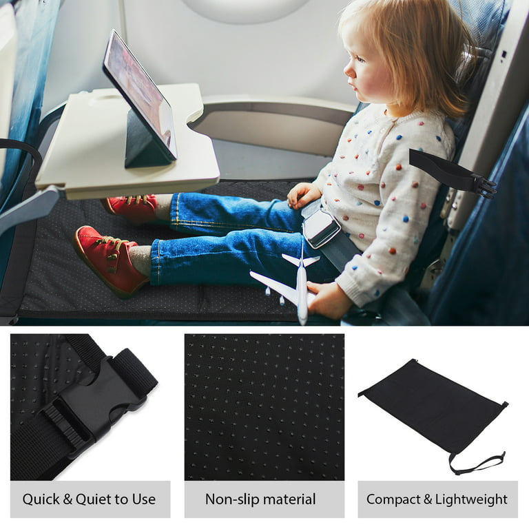 Portable toddler aircraft seat extender children's foot hammock