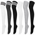 thumbnail image 1 of Calcetines hasta el muslo Aneco para mujer, 6 pares, calcetines cálidos, 1 of 6