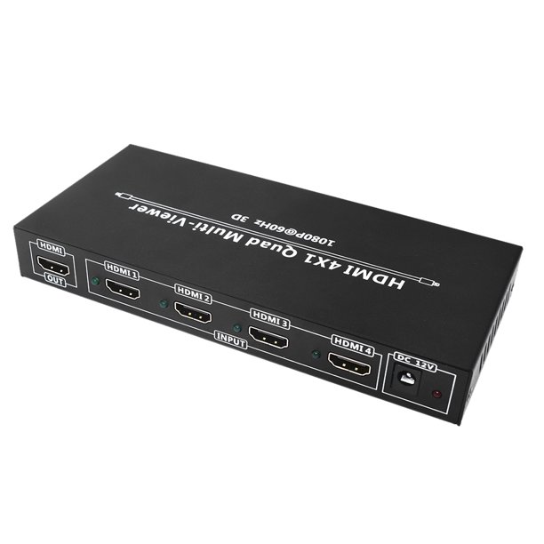 Divisor de vídeo multicanal de 4 vías compatible con HDMI 1080P Likrtyny FHD convertidor de ES interruptor187055