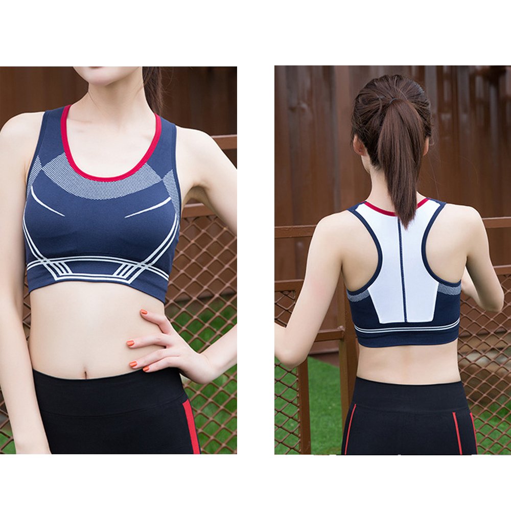 Full Cup Padded Women Racerback Sports Bras For High Impact Activities