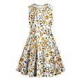 thumbnail image 5 of IFNWSV Pretty Dresses for Girls Sleeveless Round Neck Print Pattern Cotton Blend Dress Knee Length for 6-14 Years, 5 of 6