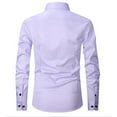thumbnail image 4 of Qingpeng Men's Dress Shirts Solid Lapel Long Sleeve Formal Shirt Business Button Down Shirts, 4 of 4