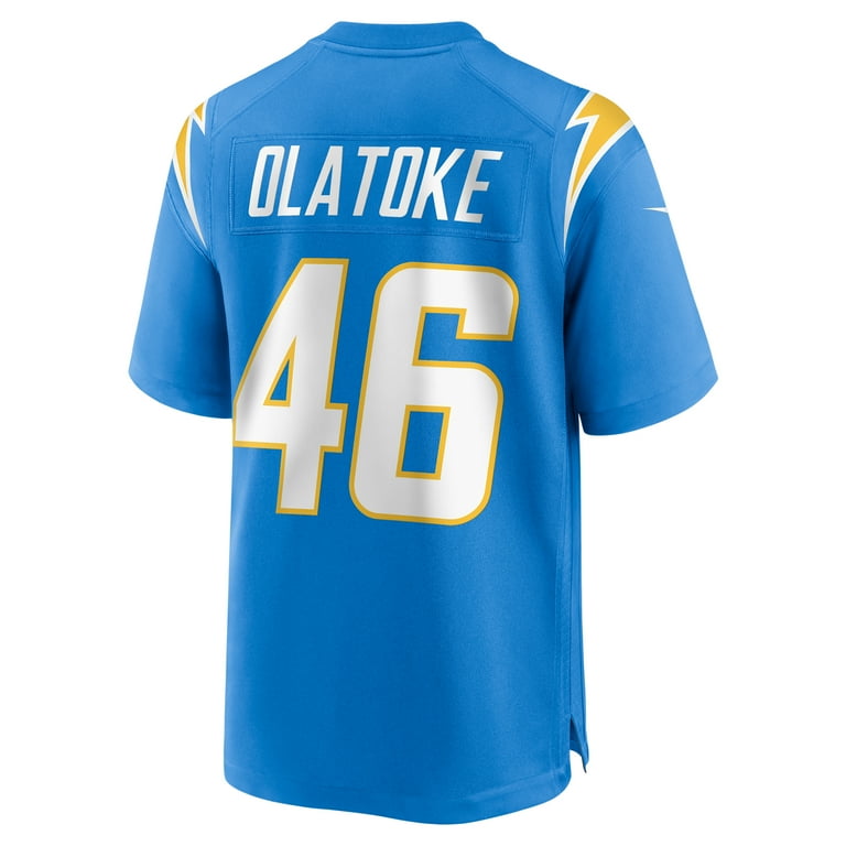 Men's Nike Praise Olatoke Powder Blue Los Angeles Chargers Team
