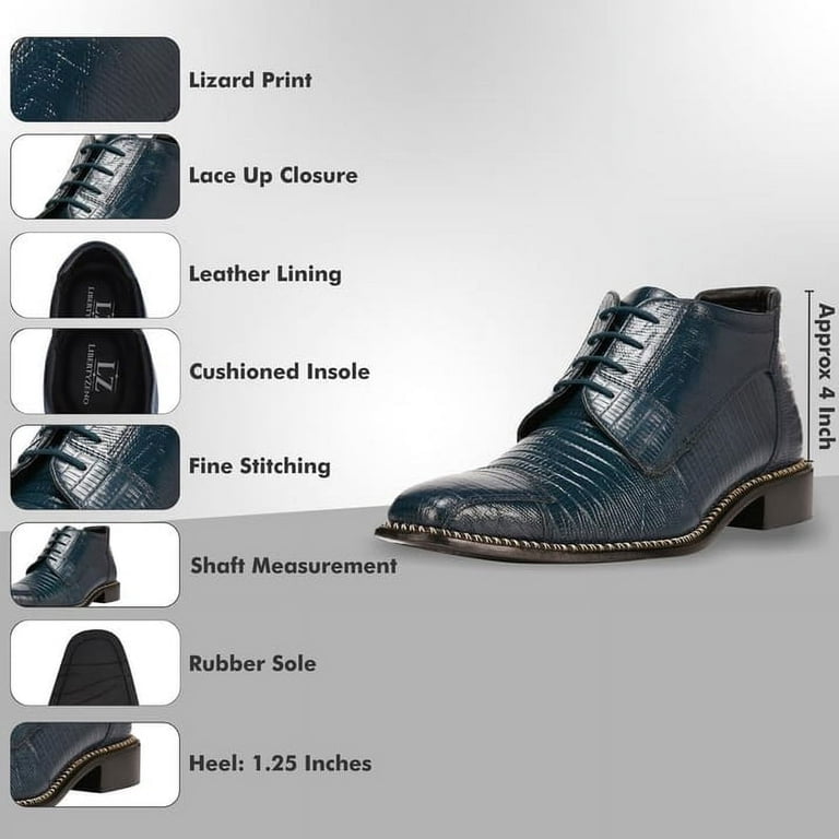 Fortune From Libertyzeno Blue Lizard Pattern Leather Ankle Boots size 9.5 Libertyzeno | Shoes | Fortune From Libertyzeno Blue Lizard  main image 3