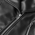 thumbnail image 5 of XUNKUSGA Leather Biker Jacket For Boys Girls Vintage Moto Biker Coat Fashion Asymmetric Zip Lapel Motorcycle Jacket With Pockets Fall Outwear,0-1Years, 5 of 8