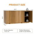 thumbnail image 7 of Brafab Wood Buffet Cabinet with Fluted Doors, Accent Sideboard Storage Credenza Multifunctional Console Table for Living Room, Dining Room, 7 of 7