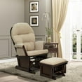 thumbnail image 7 of Demi Bonn 40" Nursery Glider Rocking Chair with Ottoman, Thick Padded Cushion Seating and Wood Base for Living Room, Beige, 7 of 7