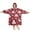 Red Christmas Tree, variant on Wearable Oversized Blanket,Red Christmas Tree and Deer Pattern Wearable Blanket Hoodie for Adults,Cozy Hooded Blankets with Super Pockets,Super Warm Fuzzy Pullover for Women & Men