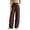 Coffee, variant on GJSYRH Women Wide Leg Linen Pants, High Waisted Summer Casual Cotton Linen Palazzo Pants with Pockets Coffee XXL