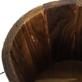 thumbnail image 2 of TEHAUX Rustic Planter Wood Barrel Assorted Color for Garden 1Set, 2 of 8