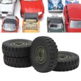 thumbnail image 1 of RC Tires, 4pcs Durable RC Wheels Professional  for RC Car Khaki,Green, 1 of 7